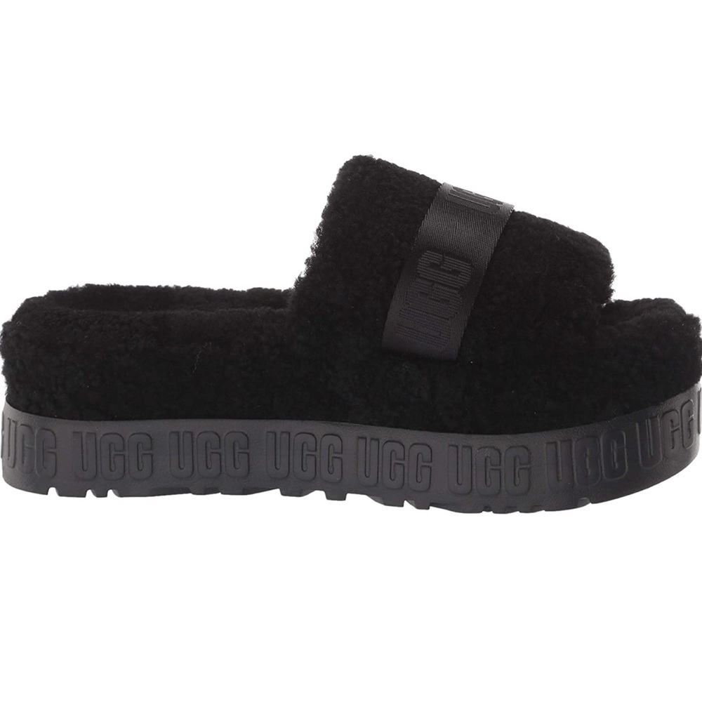 UGG Women’s Fluffita Slipper Sandals, Black - Picture 2 of 10